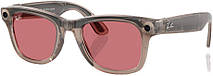 Смарт-окуляри Ray-Ban Meta Wayfarer Shiny Warm Stone Frame Clear/Watermelon Red Transitions Lenses