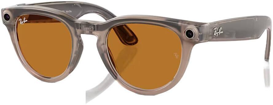 Смарт-окуляри Ray-Ban Meta Headliner Shiny Warm Stone Frame/Clear/Saffron Yellow Transitions Lenses