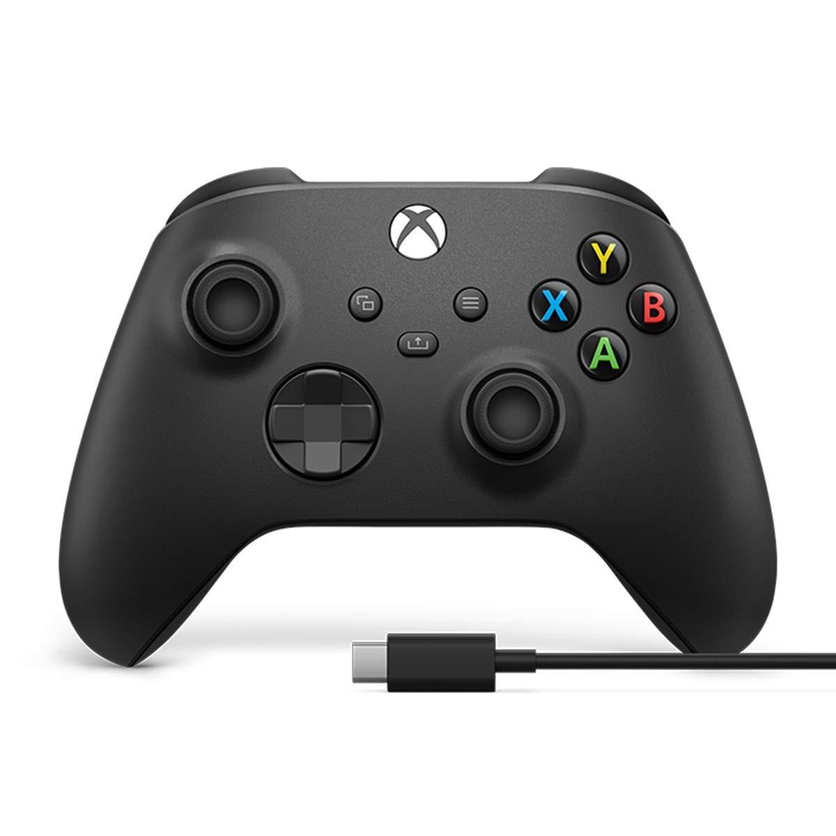 Геймпад Microsoft Xbox Series X | S Wireless Controller Carbon Black + USB Cable (XOA-0010, 1V8-00002)