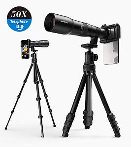 Телеоб'єктив для смартфона Apexel APL-T50XJJ029 монокулярний телеоб'єктив 50X зі штативом