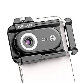 Мікроскоп об'єктив для смартфона 200X Apexel APL-MS200
