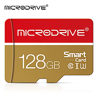 Карта памяти microSD Microdrive Class 10 U3 с SD адаптером 128 Gb