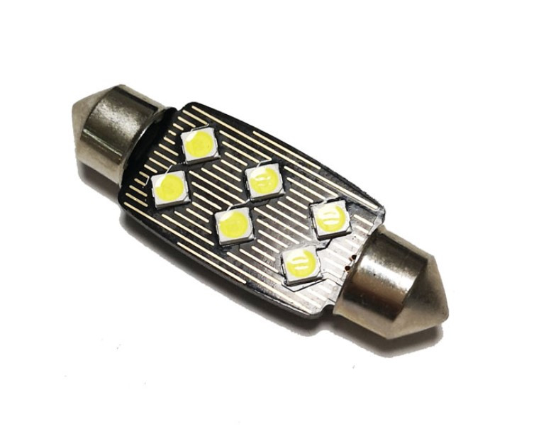 LED лампа C5W FS-3030 6SMD CANBUS+драйвер 12/24V, фото 1