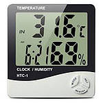 Термометр HTC-1 + гігрометр, годинник, будильник