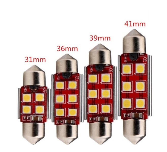LED лампа C5W FS-3030 4SMD драйвер+CANBUS, фото 1