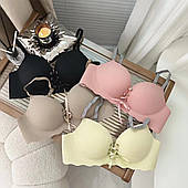 Бюстгальтер в рубчик пушап, зі шнурівкою, В-ка