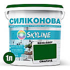 Кольорова Фарба СИЛІКОНОВА Skyline для вологих приміщень 5540-G20Y (C) Смарагд 1л, фото 3