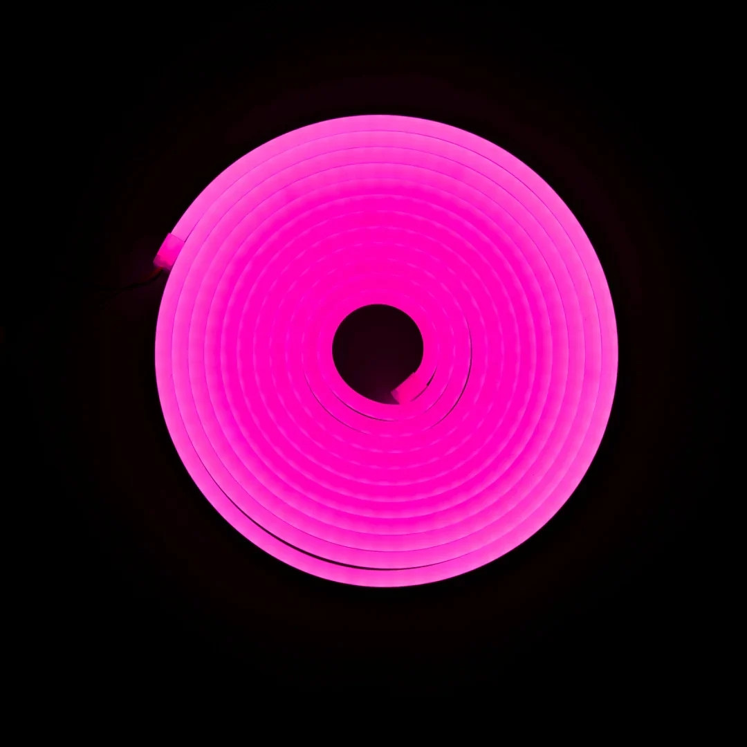 Світлодіодний неон 6x12 IP68 12V Pink (Рожевий)