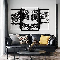 Панно на стіну Поцілунок чоловіка та жінки з дерева