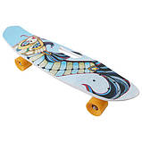 Скейт PennyBoard, 63х17cm, ручка, 5 видів, PU 60х45мм., фото 6