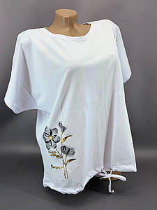 Футболка жіноча (збільшена) М 50-52 Білий