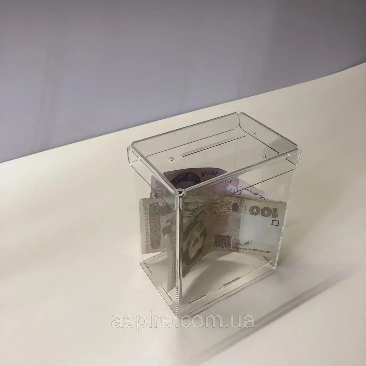 Ящик для збирання грошей, анкет 120x150x80 мм. Об'єм 1,5 літрів, фото 1