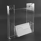 Кишеня акрилова А4 (210х297мм) вертикальна з візитницею. Зі скотчем., фото 2