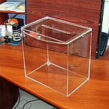 Ящик для анкет 300х200х300 з оргскла 3 мм прозорий, фото 4