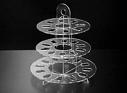 Гірка для макарунс на 3 полиці для 30 макарун.