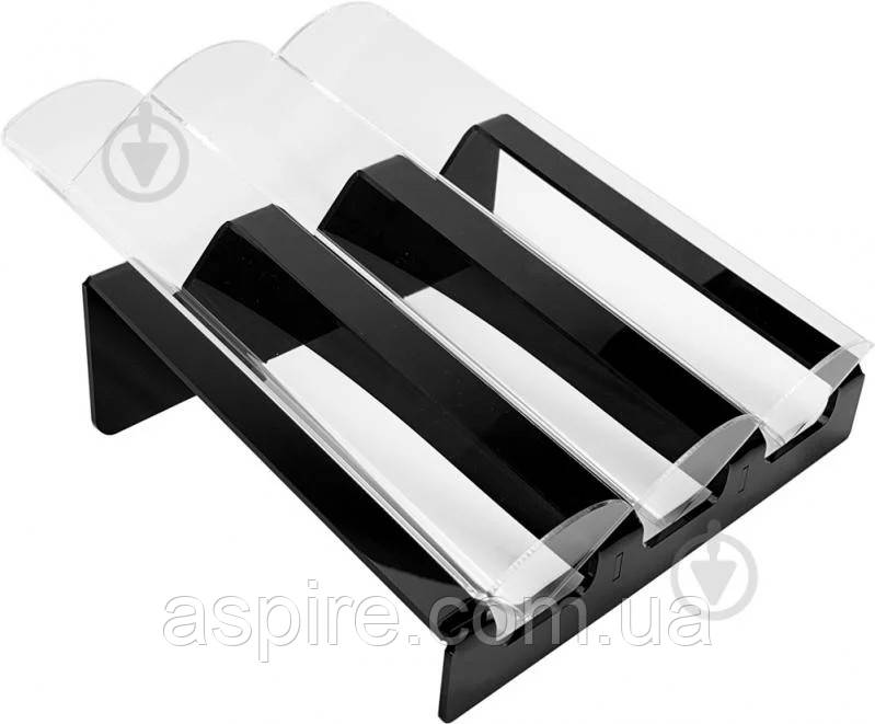 Підставка для макарун на 3 комірки. Чорна., фото 1