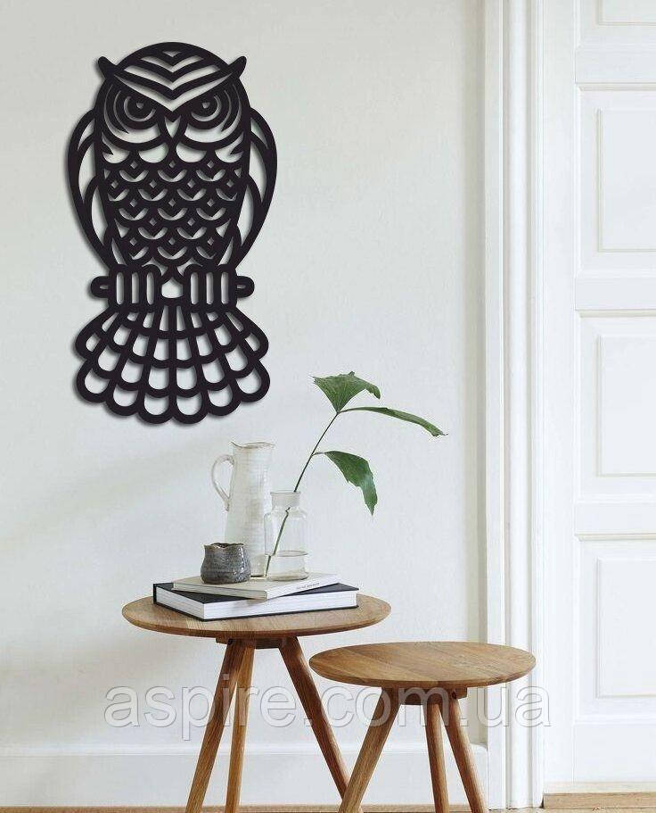 Декоративне панно на стіну з дерева «Сова», фото 1