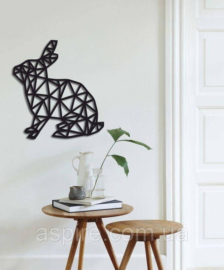 Декоративне настінне панно з дерева «Заяц», фото 1