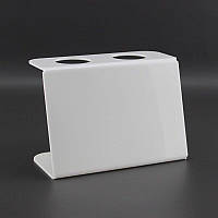 Підставка для вафельного ріжка на 2 шт. Біла. Акрил 3 мм