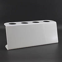 Підставка для вафельного ріжка на 4 шт. Біла. Акрил 3 мм