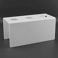 Підставка для вафельного ріжка на 3 шт. Біла. Акрил 3 мм