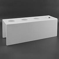 Підставка для вафельного ріжка на 4 шт. Біла. Акрил 3 мм