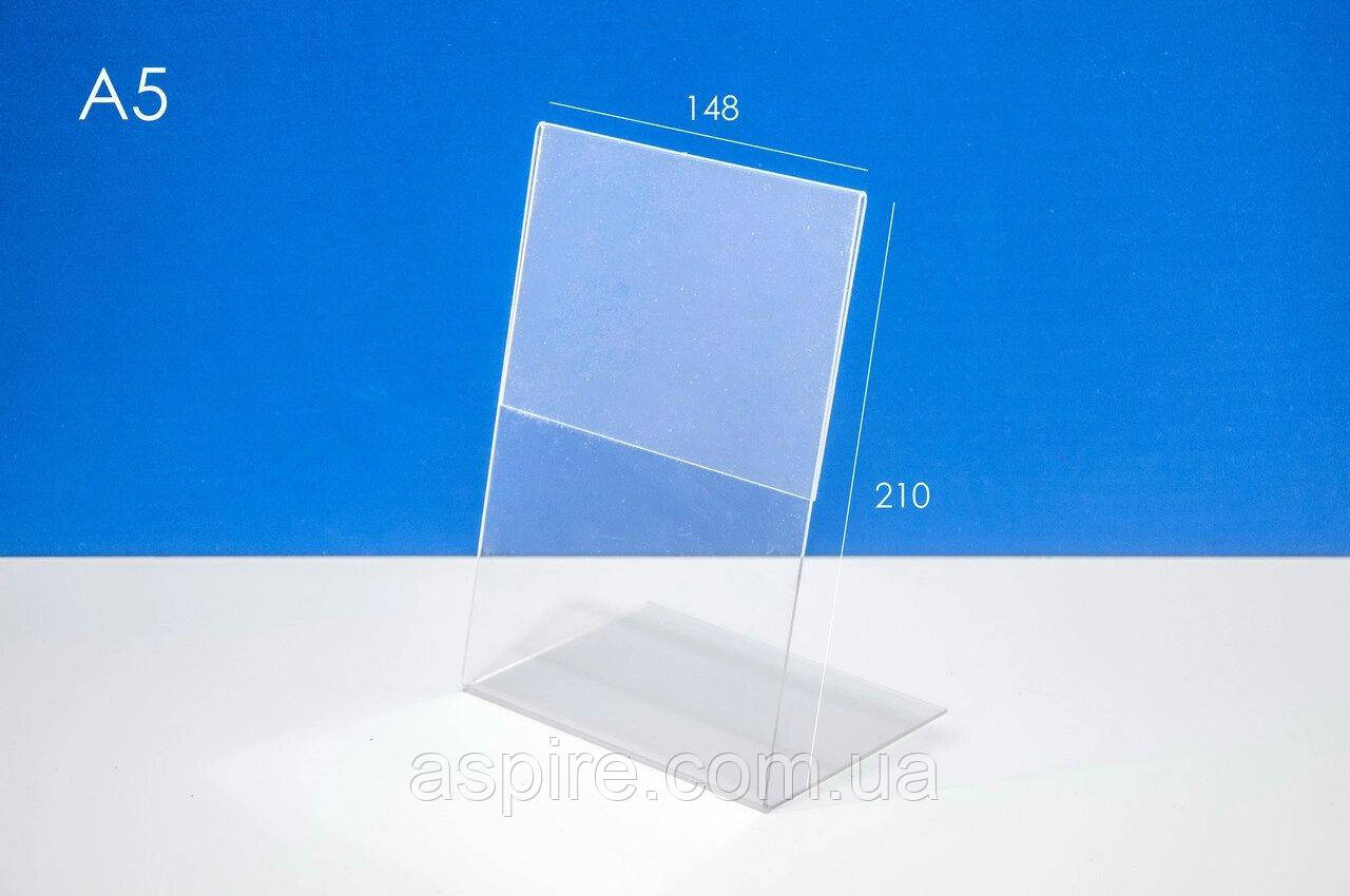 Менюхолдер тейбл тент А5 L-подібний вертикальний, фото 1