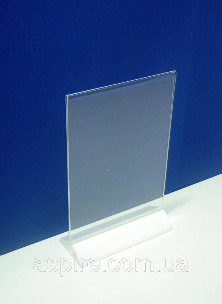 Менюходер (тейбл тент) А5 верт. з білою основою, фото 1