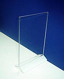 Менюходер (тейбл тент) А5 верт. з білою основою, фото 3