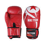 Боксерські рукавички Mike Tyson, PVC, 10 oz, червоний, фото 3