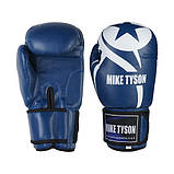 Боксерські рукавички Mike Tyson, PVC, 8oz, синій, фото 3