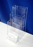 Підставка для євробуклетів 3-ярусна верт із візитницею