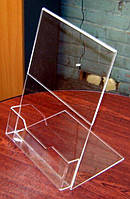 Менюхолдер, тейбл тент А4 L-обр із кишенею під буклети