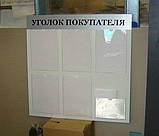 Стенд інформаційної 6 кишень без профілю, фото 3