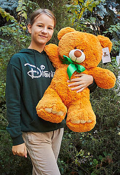 М'яка іграшка Ведмедик Ветли 70 см Красива плюшева іграшка Великий ведмідь плюшевий Ведмежа плюшеве Карамельний