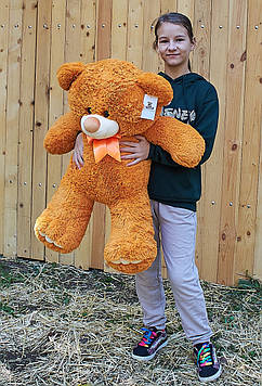 М'яка іграшка Ведмедик Ветлі 100 см Великий плюшевий ведмідь Іграшка ведмідь великий Іграшка ведмедик Карамельний