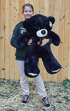 М'яка іграшка Ведмедик Ветлі 100 см Великий плюшевий ведмідь Іграшка ведмідь великий Іграшка ведмедик Чорний