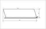 Получний ділитель на похилу полицю 413х112 завтовшки 2 мм, фото 2