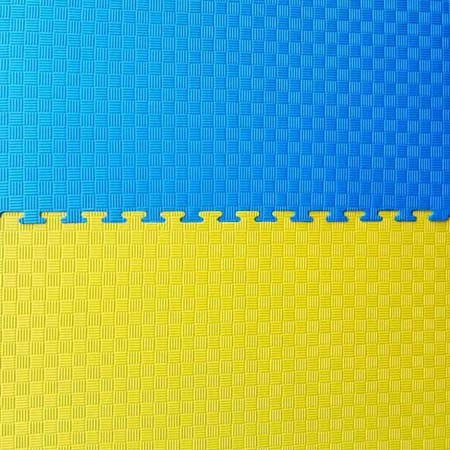 Мат 'ластівчин хвіст' 1м*1м*2, 5см, жовто-синій