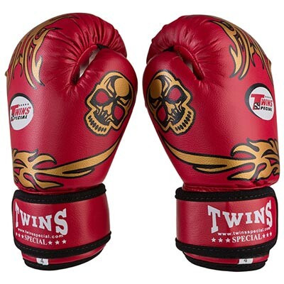 Боксерські рукавички Twins, PVC, 4 oz, червоний