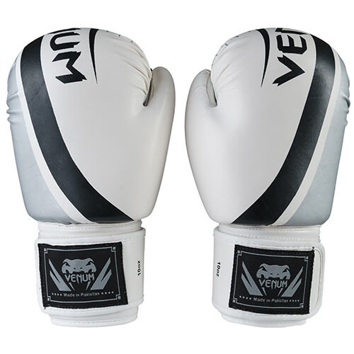 Боксерські рукавички Venum, DX-55, 10 oz, білий-срібло