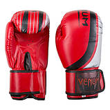 Боксерські рукавички Venum, DX-55, 12 oz, червоний/срібло, фото 4