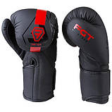 Боксерські рукавички FGT 2171, Flex, 10oz, чорний/червоний, фото 3