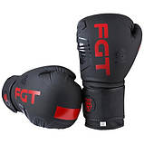Боксерські рукавички FGT 2171, Flex, 10oz, чорний/червоний, фото 4