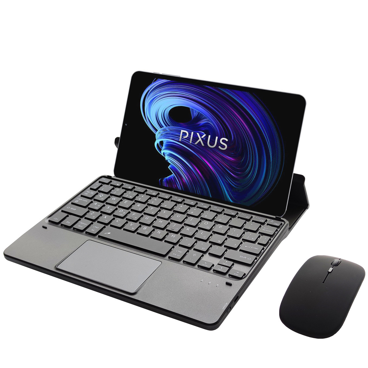 Клавіатура-підставка бездротова Smart Keyboard + Мишка для Pixus Folio Ukr+Eng Black, фото 1