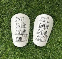 Щитки футбольні Can't чорні, білі