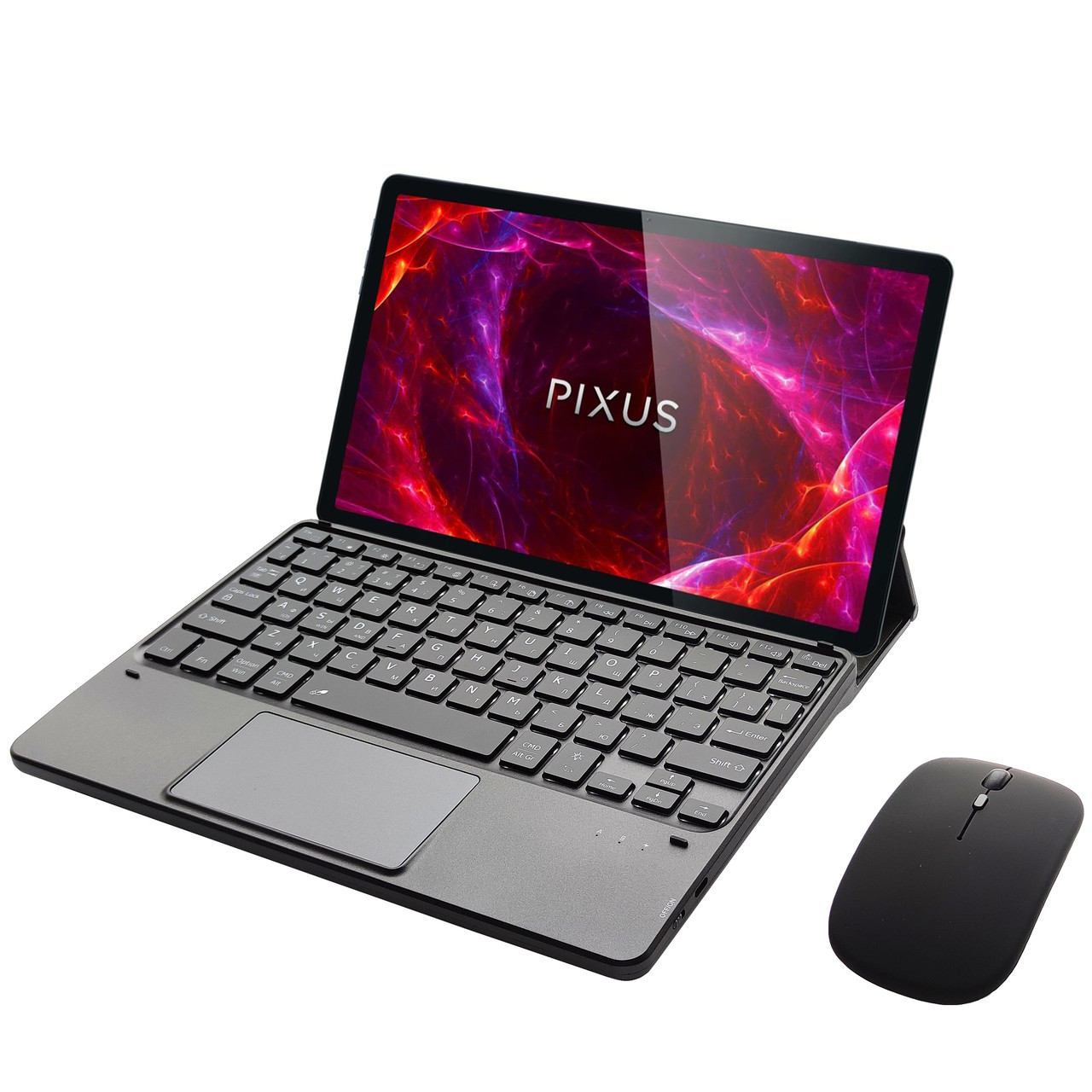 Клавіатура-підставка бездротова Smart Keyboard + Мишка для Pixus Arena Ukr+Eng Black, фото 1