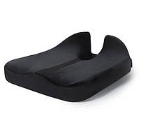 Ортопедична подушка Memory Foam для крісла та автомобіля 44*40*6 см Чорний оксамит