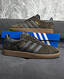 Кросівки Adidas Gazelle Brown з натуральної замші, фото 3