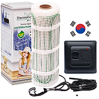 Комплект теплої підлоги Thermogreen TGMT 2 м2 150 Вт/м2 + терморегулятор Heat Plus M5.16 чорний